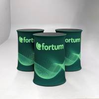 Automatically opening exhibition counter