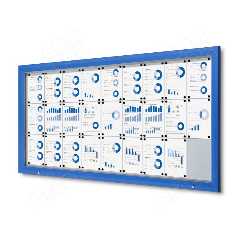 Blue notice board / bulletin board