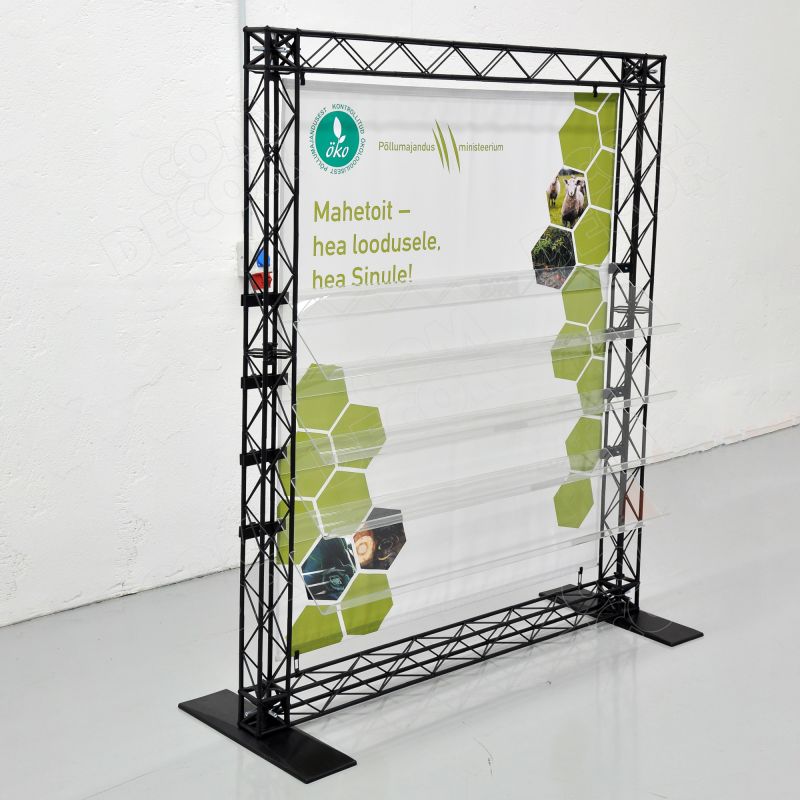 Print holders / shelves for exhibition walls