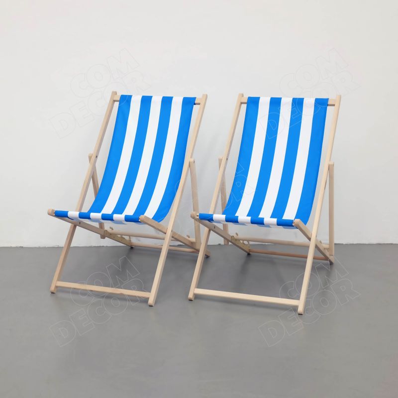 Striped beach chairs
